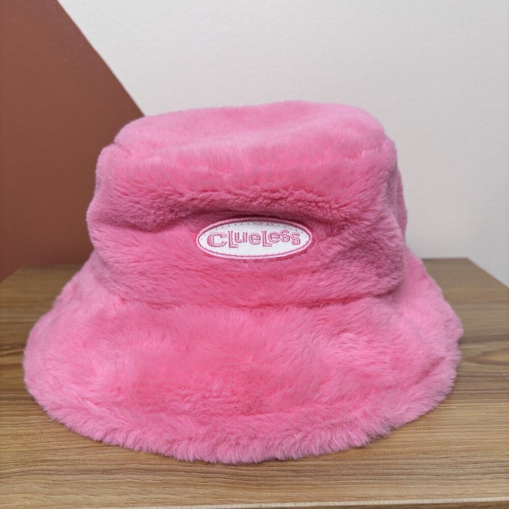 Mad Engine Clueless Movie Fuzzy Pink Women’s Bucket Hat Y2K 90s